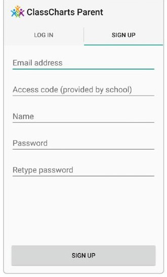 sign-up-app Sign up to Class Charts App